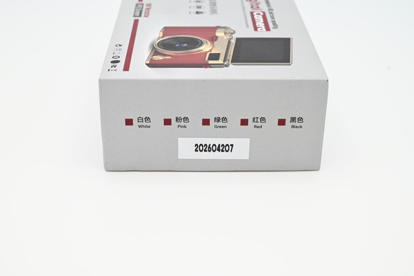 Compact Digital Camera with a 2.4-Inch Flip Screen -Red
