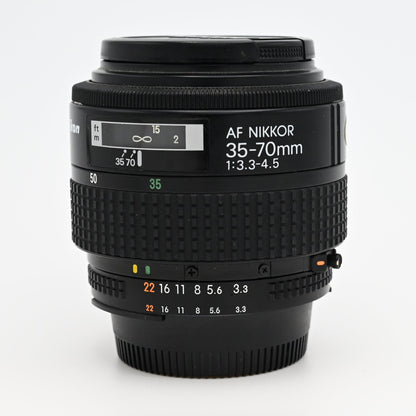 Nikon AF NIKKOR 35-70mm f/3.3-4.5 Zoom Lens + Caps & 1A Filter - Tested EXC