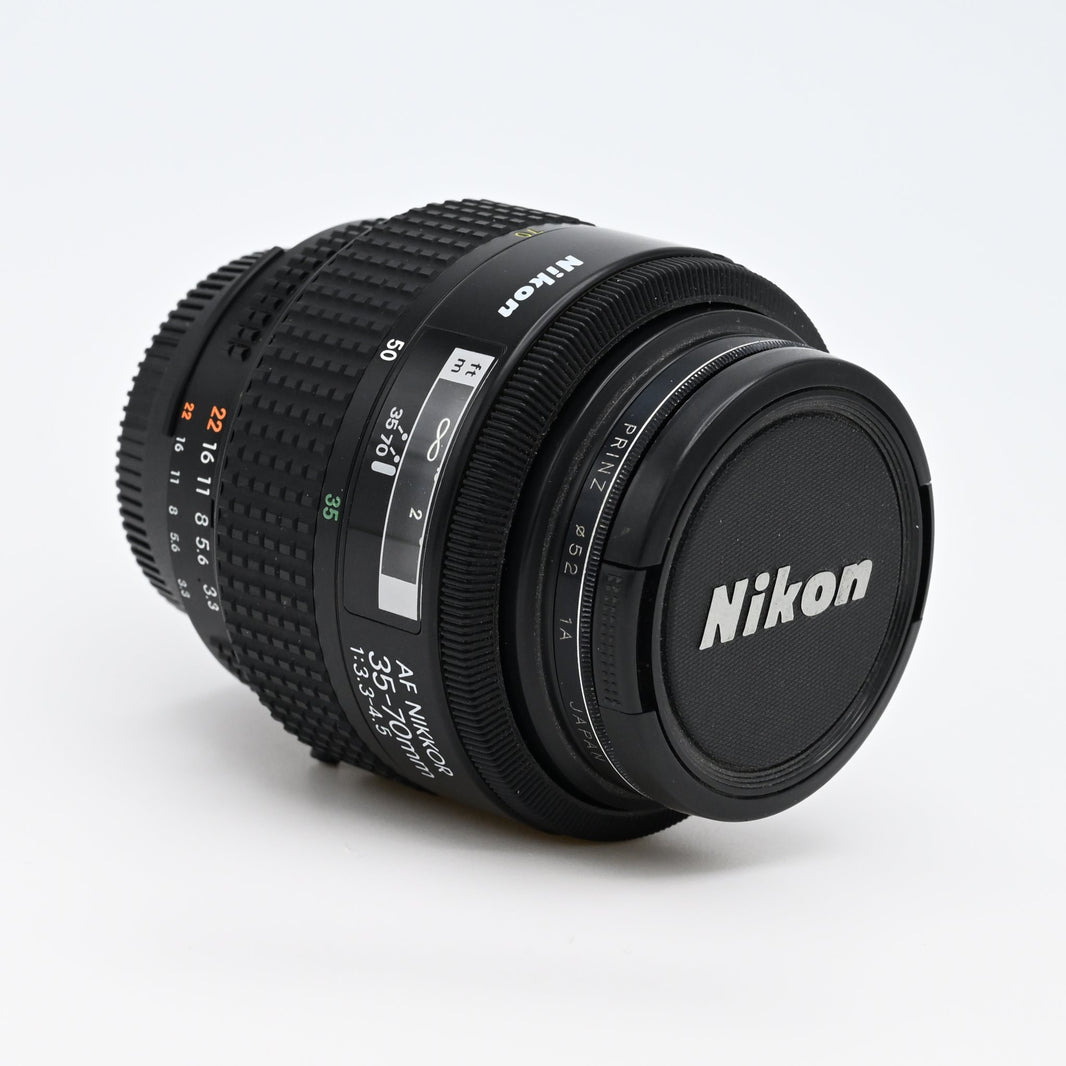 Nikon AF NIKKOR 35-70mm f/3.3-4.5 Zoom Lens + Caps & 1A Filter - Tested EXC
