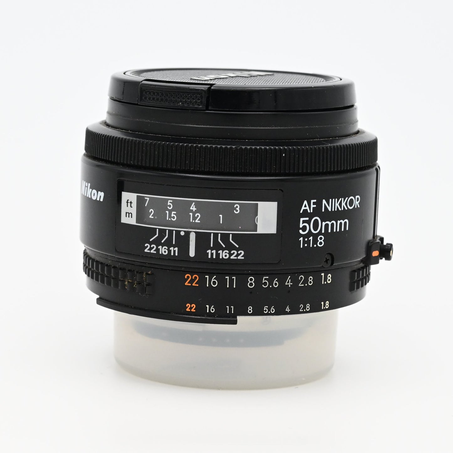 Nikon AF Nikkor 50mm f/1.8 Prime Lens Excellent + Caps & Skylight Filter