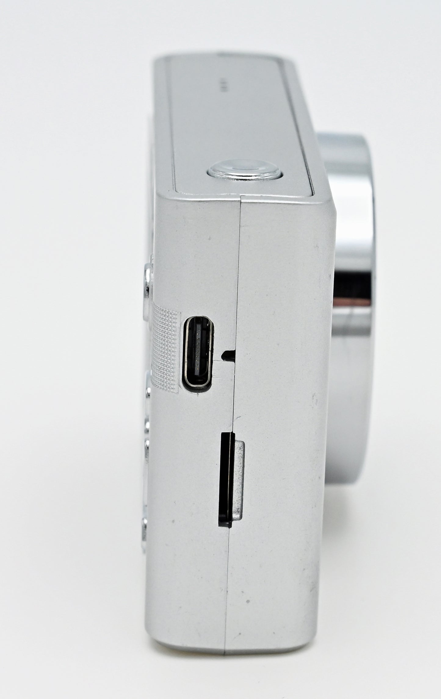 Compact Digital Camera 48MP Silver Retro Style Point &amp; Shoot Camera with Games- USB Charging