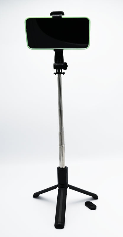 40-Inch Extendable Floor Stand Selfie Stick Tripod with Wireless Bluetooth Remote