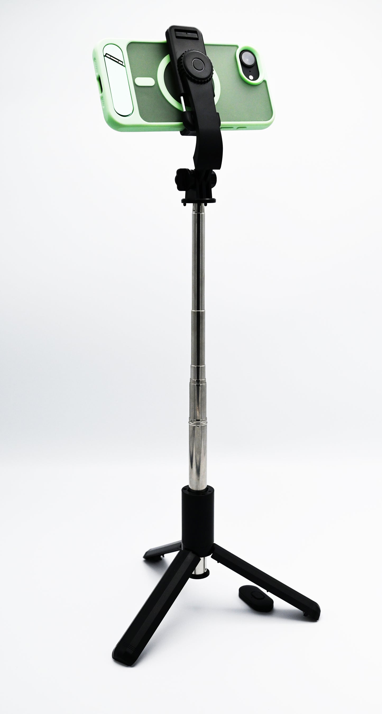 40-Inch Extendable Floor Stand Selfie Stick Tripod with Wireless Bluetooth Remote