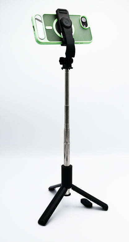 40-Inch Extendable Floor Stand Selfie Stick Tripod with Wireless Bluetooth Remote