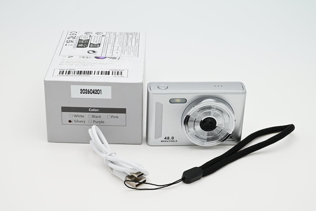 Compact Digital Camera - Retro Design - Silver