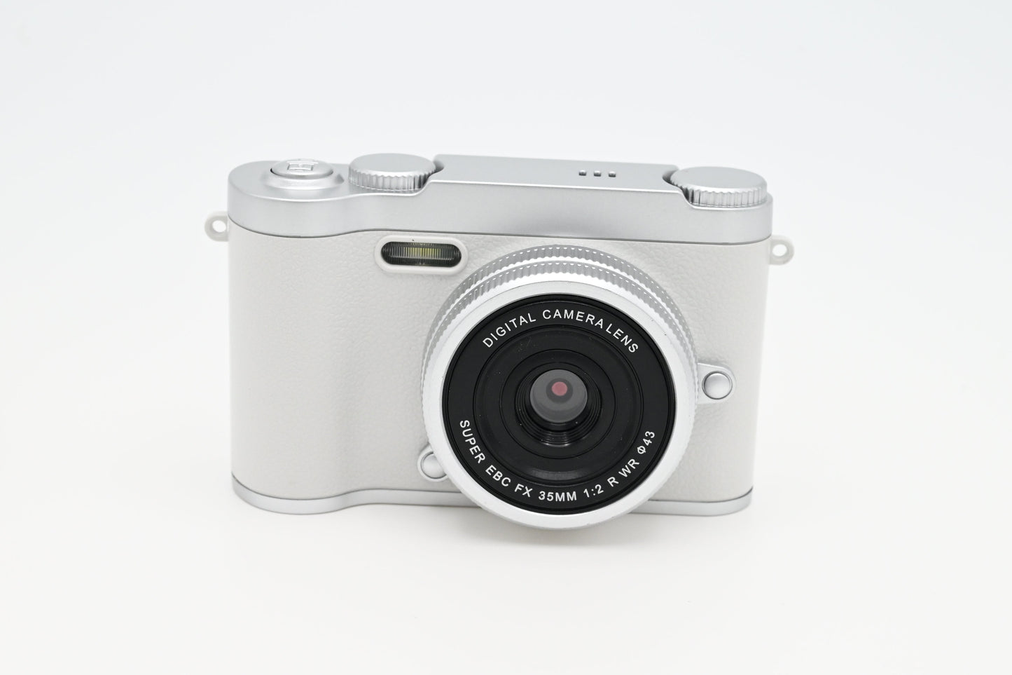 Compact 48MP Digital Camera White Point & Shoot 1080P w/ Case USB Rechargeable