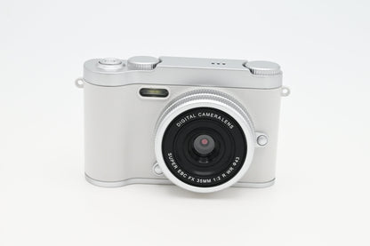 Compact 48MP Digital Camera White Point & Shoot 1080P w/ Case USB Rechargeable