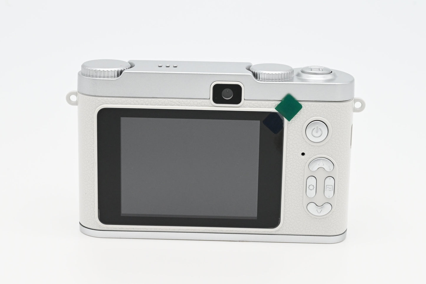 Compact 48MP Digital Camera White Point & Shoot 1080P w/ Case USB Rechargeable