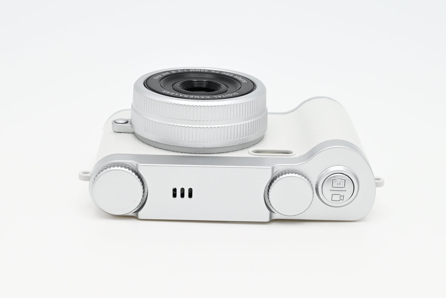 Compact 48MP Digital Camera White Point & Shoot 1080P w/ Case USB Rechargeable