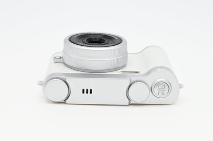 Compact 48MP Digital Camera White Point & Shoot 1080P w/ Case USB Rechargeable