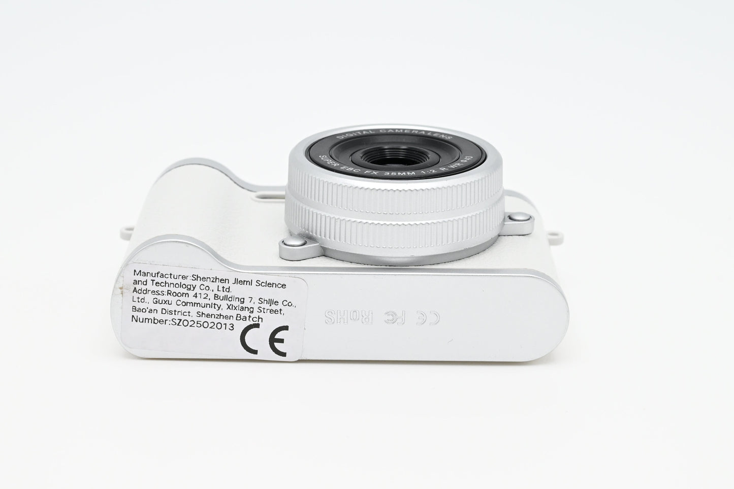 Compact 48MP Digital Camera White Point & Shoot 1080P w/ Case USB Rechargeable