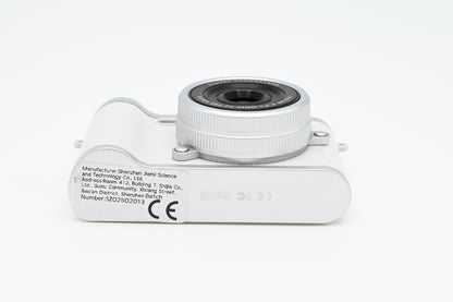 Compact 48MP Digital Camera White Point & Shoot 1080P w/ Case USB Rechargeable