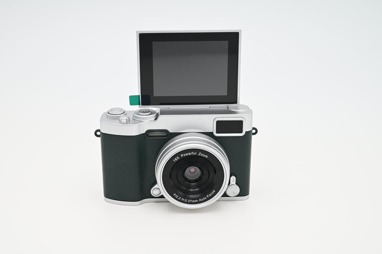 Compact Digital Camera with a 2.4-Inch Flip Screen -Green