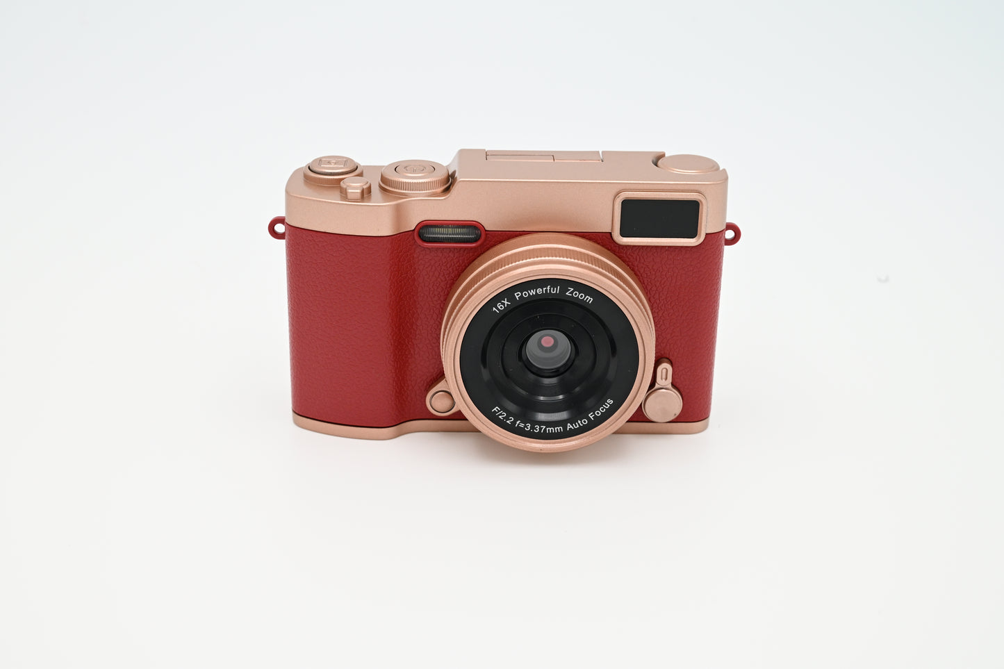 Compact Digital Camera with a 2.4-Inch Flip Screen -Red