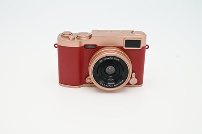Compact Digital Camera with a 2.4-Inch Flip Screen -Red