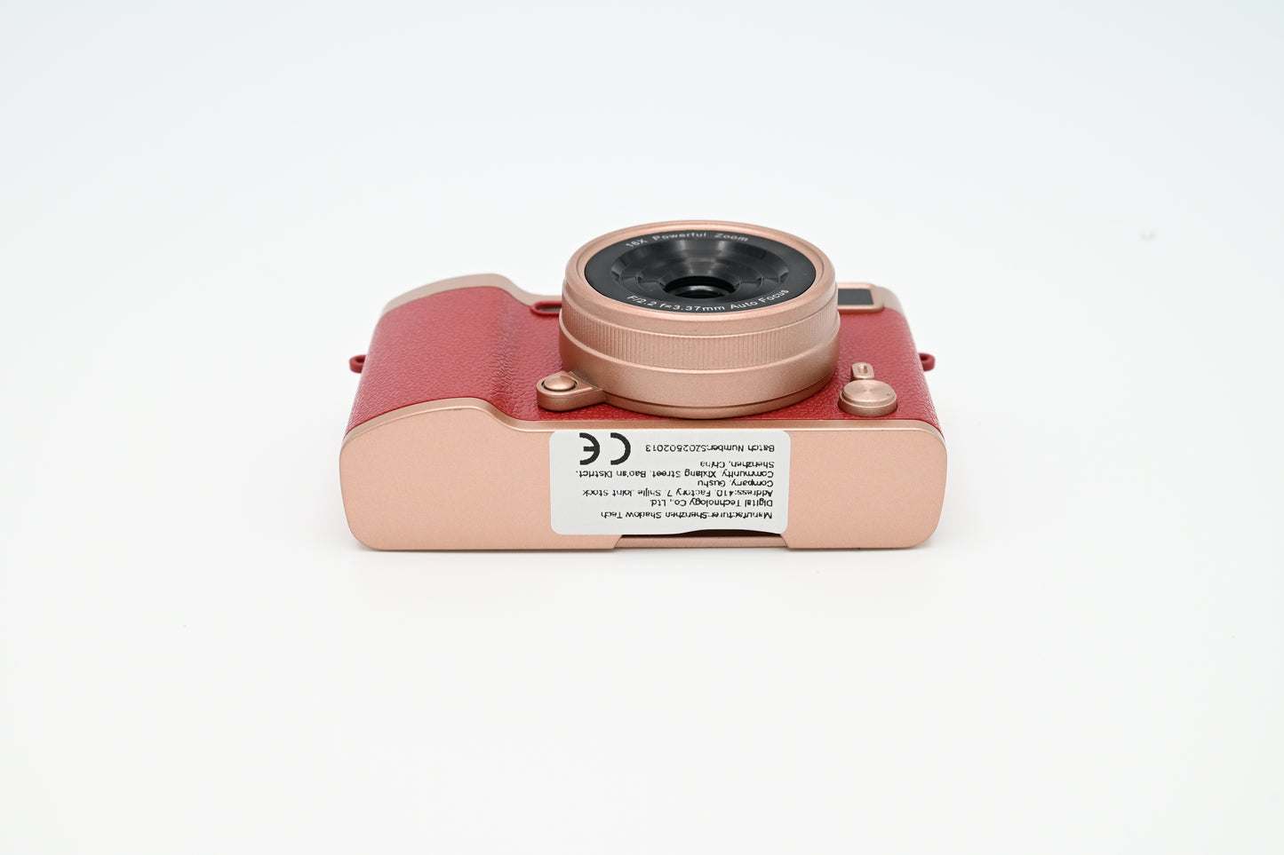 Compact Digital Camera with a 2.4-Inch Flip Screen -Red
