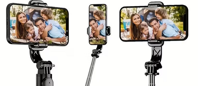 40-Inch Extendable Floor Stand Selfie Stick Tripod with Wireless Bluetooth Remote