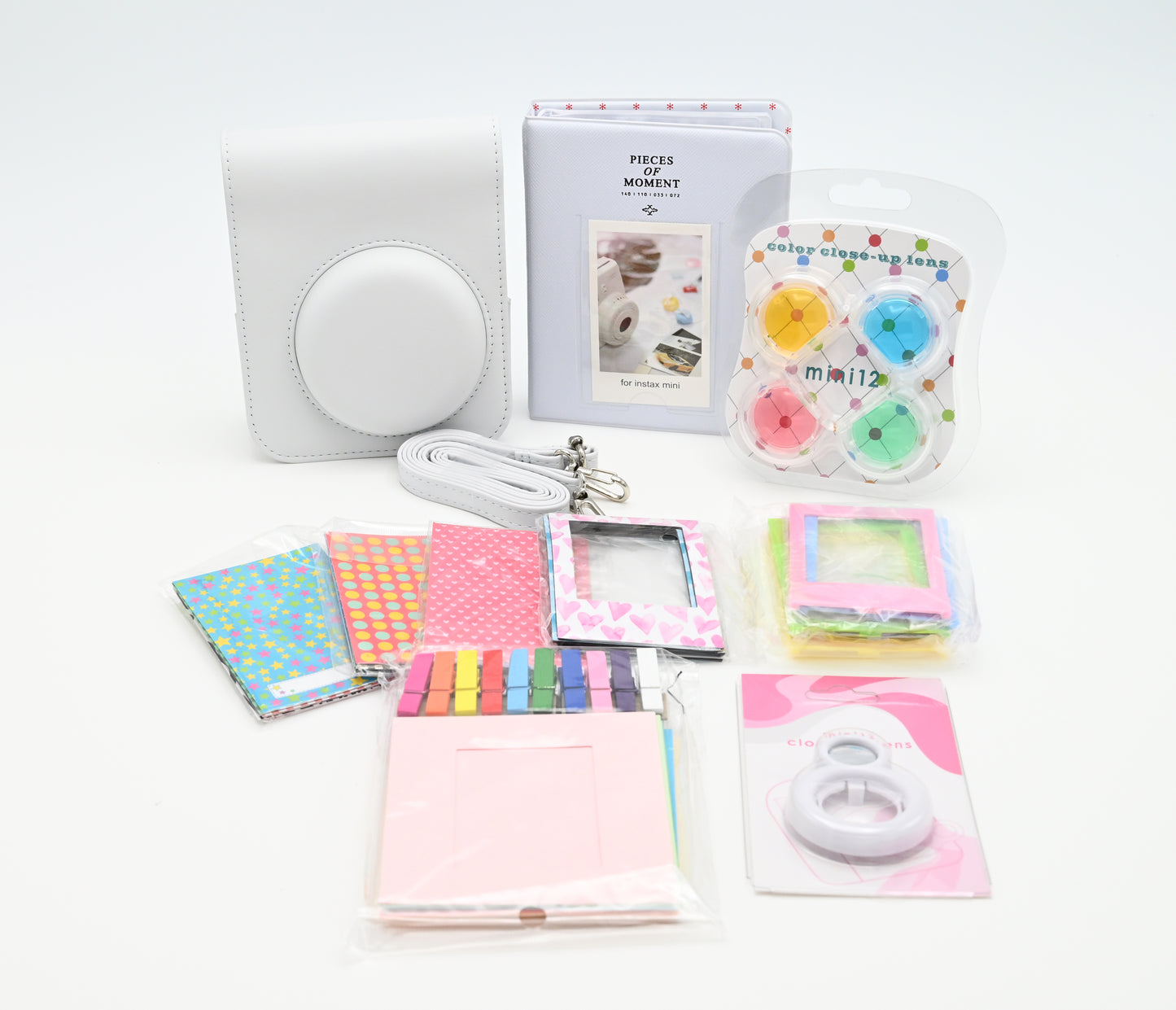 Fujifilm Instax Mini 12 Camera - Clay White Deluxe Package
