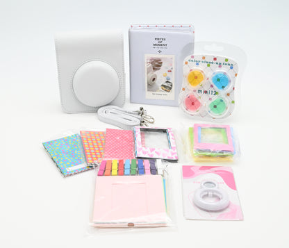 Fujifilm Instax Mini 12 Camera - Clay White Deluxe Package